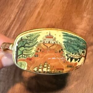 Anthropologie David Aubrey Hand-Painted bracelet with Asian Landscape